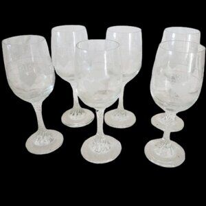 Set of 6 Eamon CLADDAGH Flutes Vintage Irish 5" Wine Port Liqueur Glasses 3.5 oz